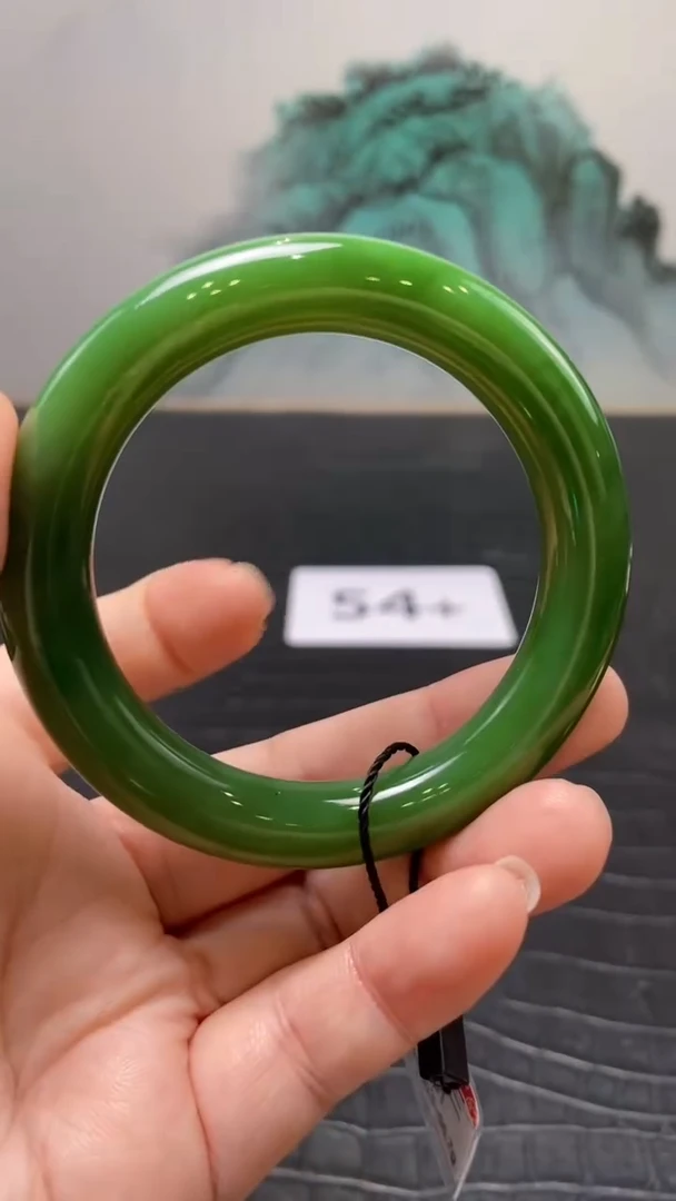 未镶嵌手镯和田玉（碧玉）广****泵54+
