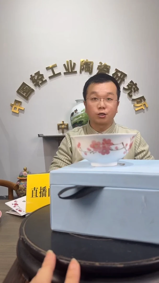 景德镇翠竹红梅碗