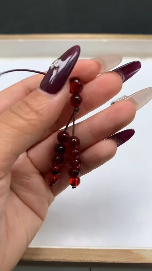 裸石血珀未镶嵌E228 血 珀 8mm三通2套5元