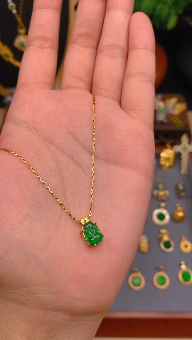 【闪购商品】翡翠吊坠(不含链)银S925镶嵌貔貅潘多拉