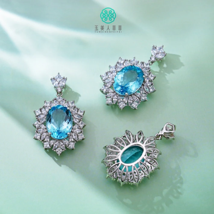 石惑珠宝~托帕石蛋面12*16mm吊坠~多样性发一