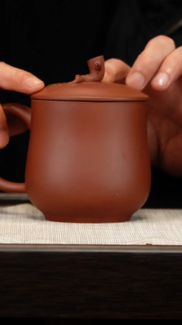 茶壶紫砂泥绘盖杯