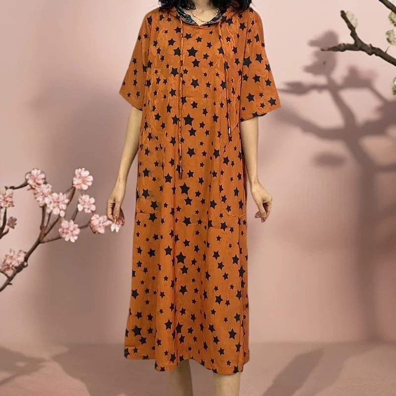 克妮米亚S005宽松夏季连衣裙女装连衣裙大码显瘦气质连衣裙