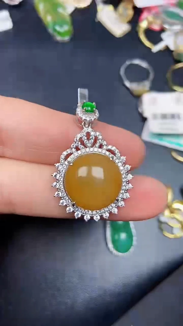 银S925镶嵌戒指翡翠3280