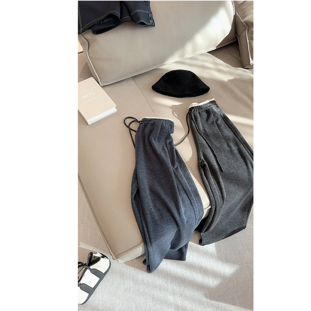 Y.M | 椰奶绒绒裤 松弛垂感 冬款撞色腰显瘦款休闲裤988