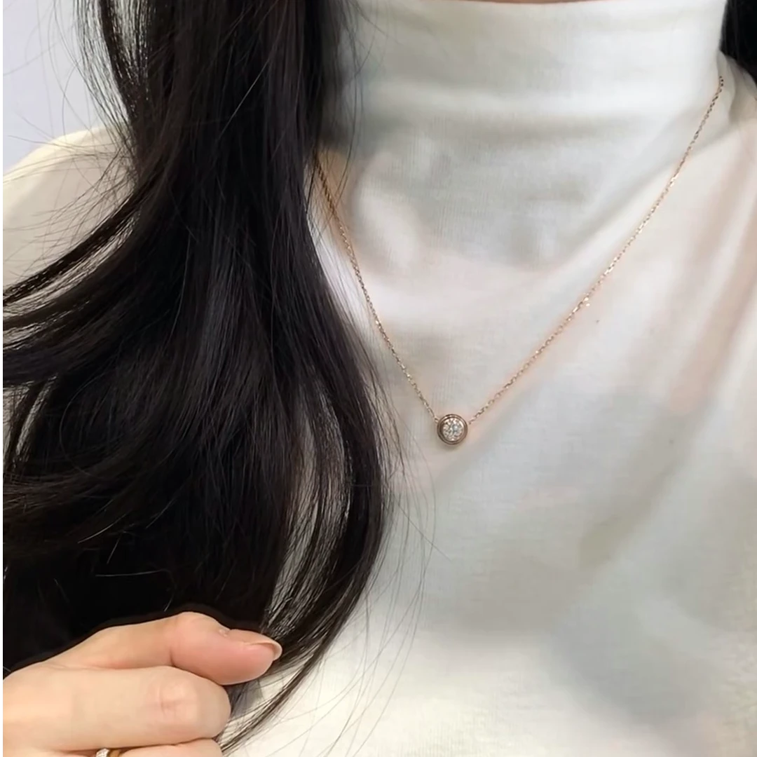 铜合金项链 光板飞碟泡泡项链 216