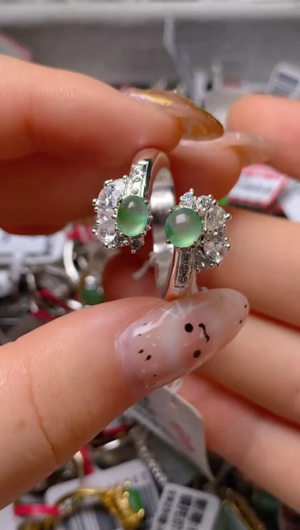 未镶嵌戒指翡翠一*铜托买断