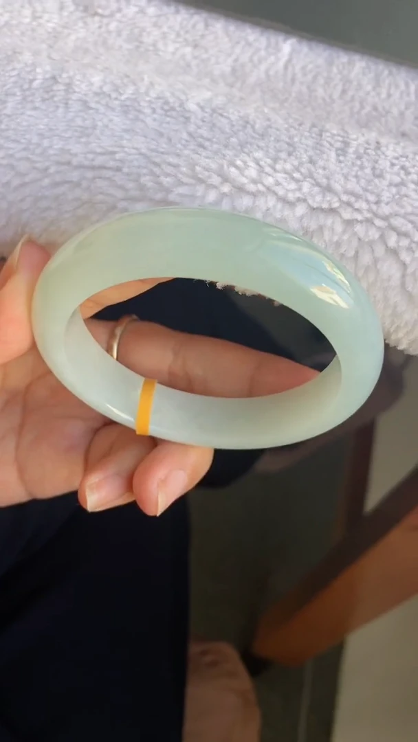 未镶嵌手镯翡翠（果冻冰胶蓝晴）27号