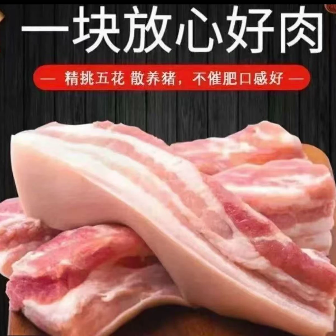 【拍5斤送3斤/拍3斤送2斤 拍5斤送5斤】蓟州散养跑山猪精品五花肉顺丰冷链发货±0.05kg