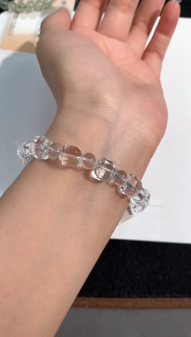 【闪购商品】水晶手链未镶嵌43号白水方糖款8.-9mm