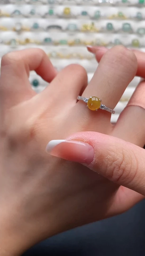 银S925镶嵌戒指翡翠1111111+3