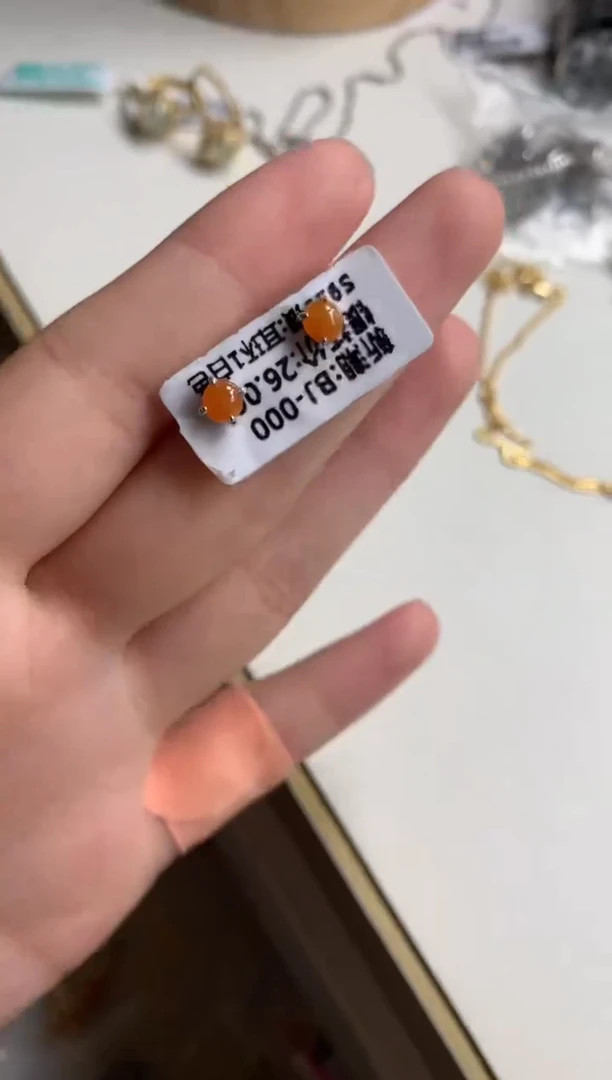 银S925镶嵌戒指翡翠耳饰1