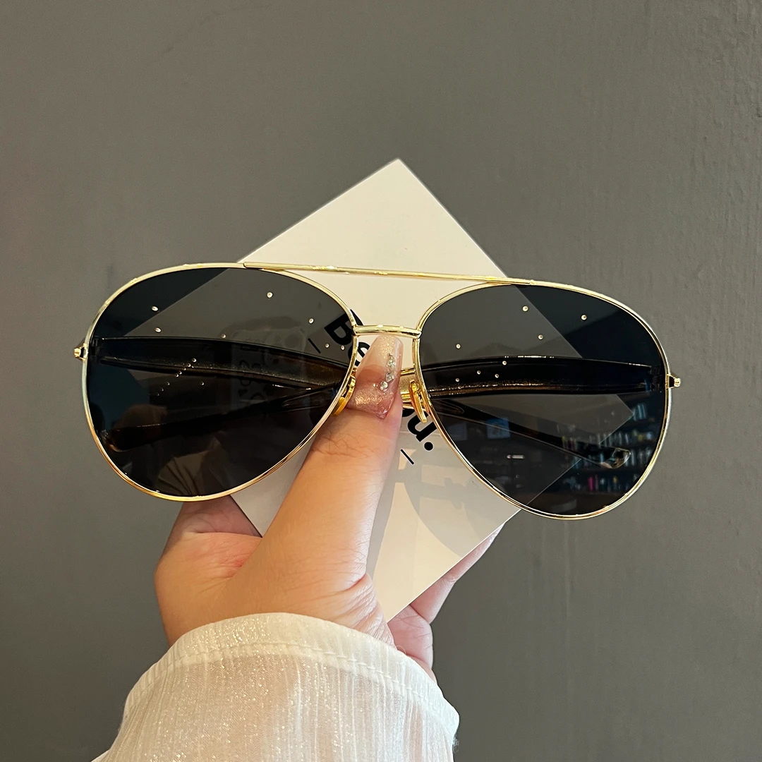 2025新款飞行员墨镜男女百搭大脸显瘦开车防紫外线蛤蟆镜太阳眼镜