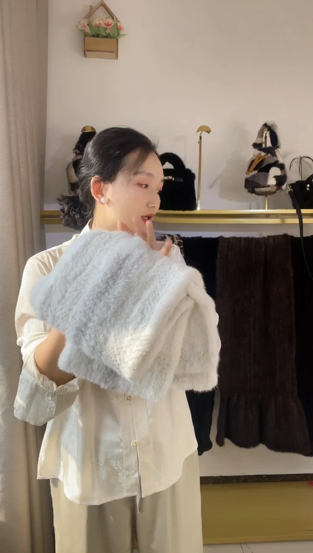 水貂皮依*长款水貂银色十字