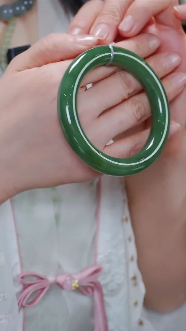 和田玉（碧玉）手镯未镶嵌70【】圈口60-61