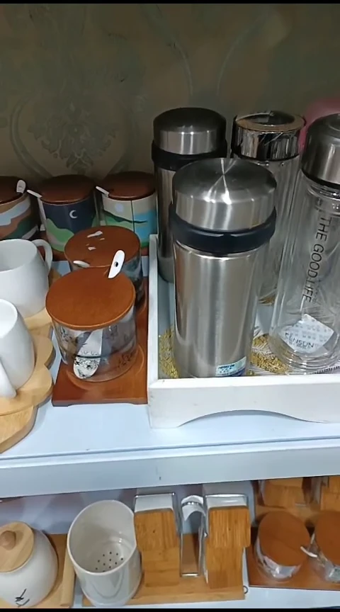 瓷吉*217保温杯四个装+灰色水杯