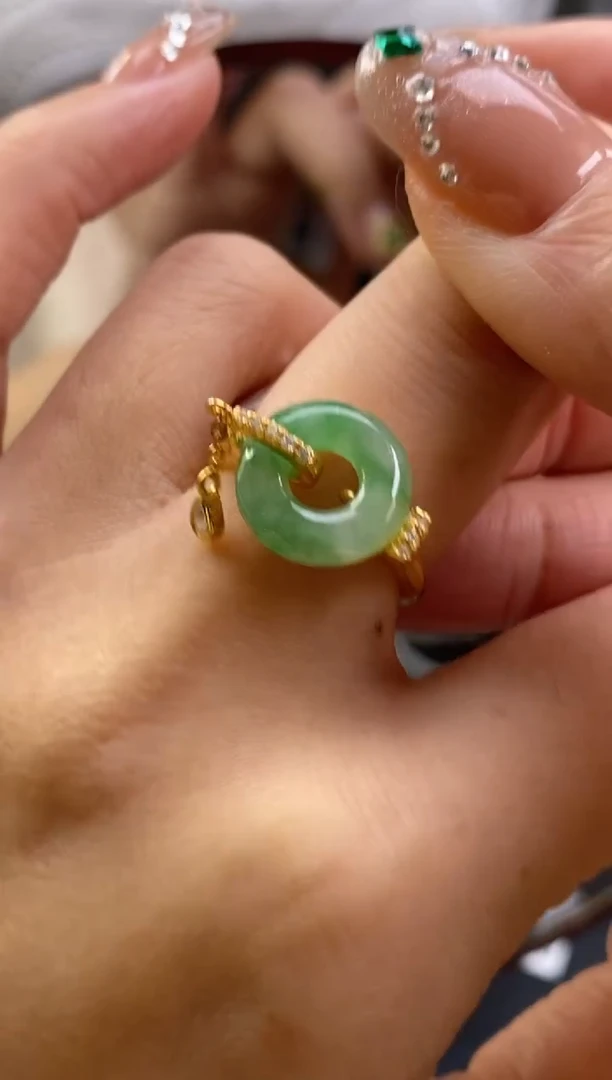 颈饰银S925镶嵌翡翠净货17197