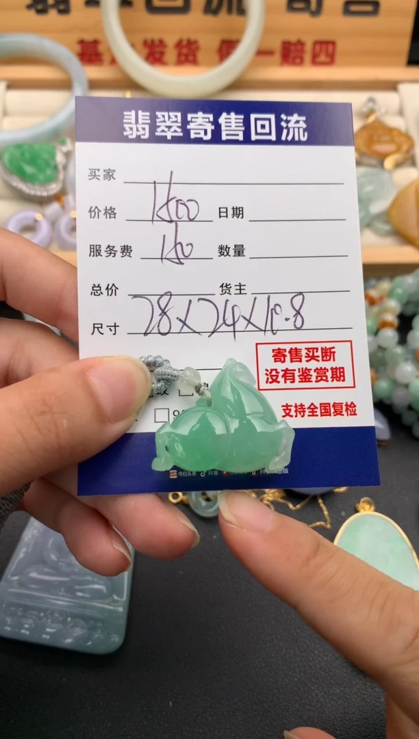 翡翠未镶嵌颈饰10140026