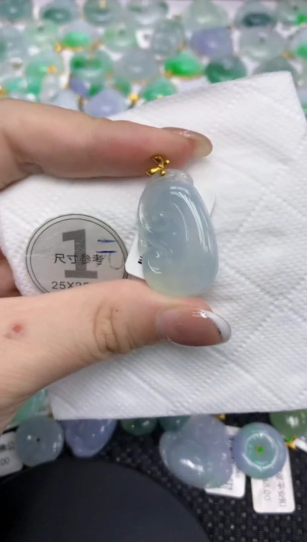 颈饰18K金镶嵌翡翠11111111