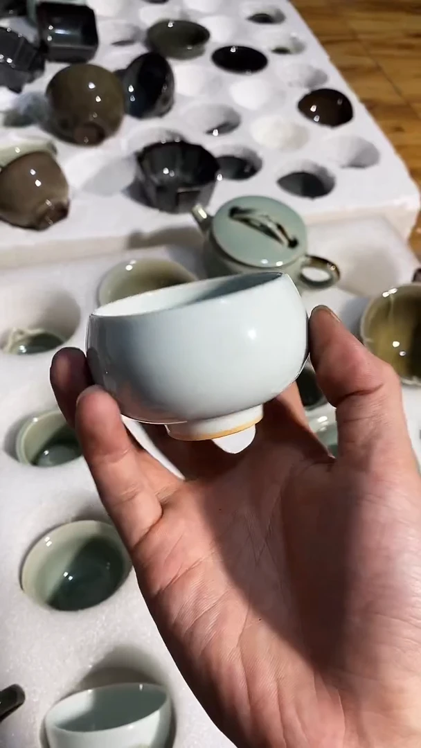 【山隐青瓷】龙窑柴烧杯子