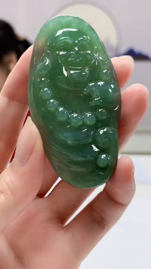 【闪购商品】定制翡翠未镶嵌4902zm-毛货挂件佛公117