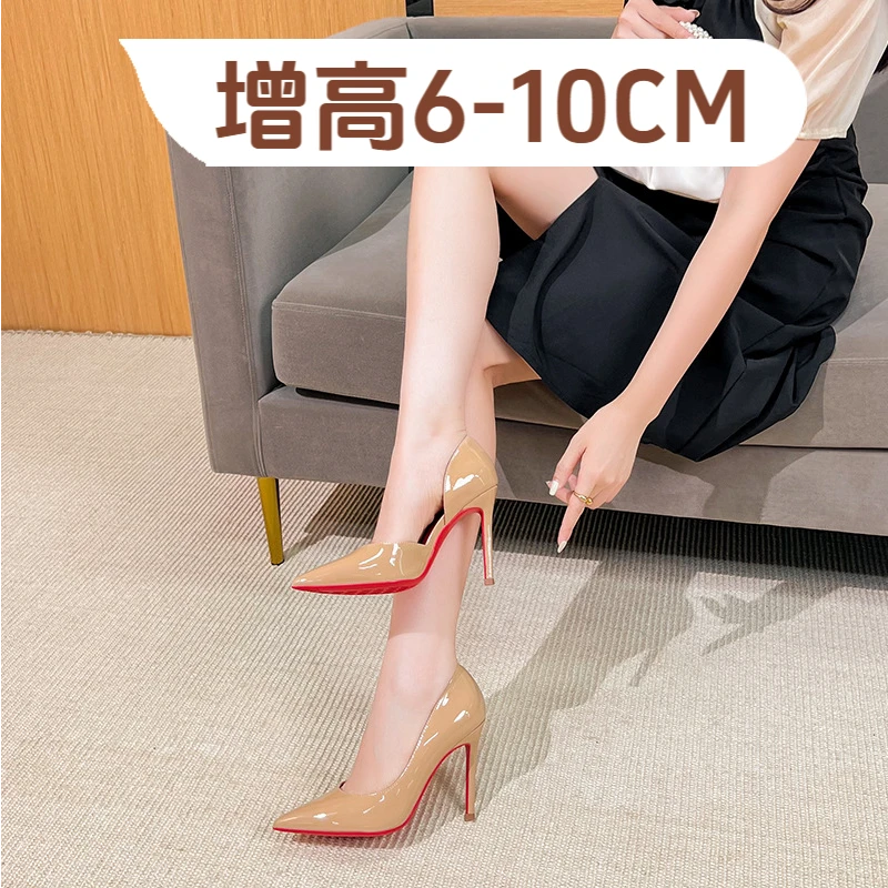 2025新款侧空裸色高跟鞋少女法式细跟百搭鞋子女ins潮牌百搭