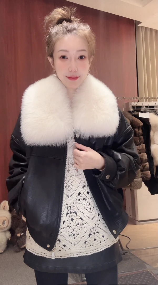 DEDM•STUDIO/小众设计款复古气质狐狸毛领鹅绒外套2509YRF/5510