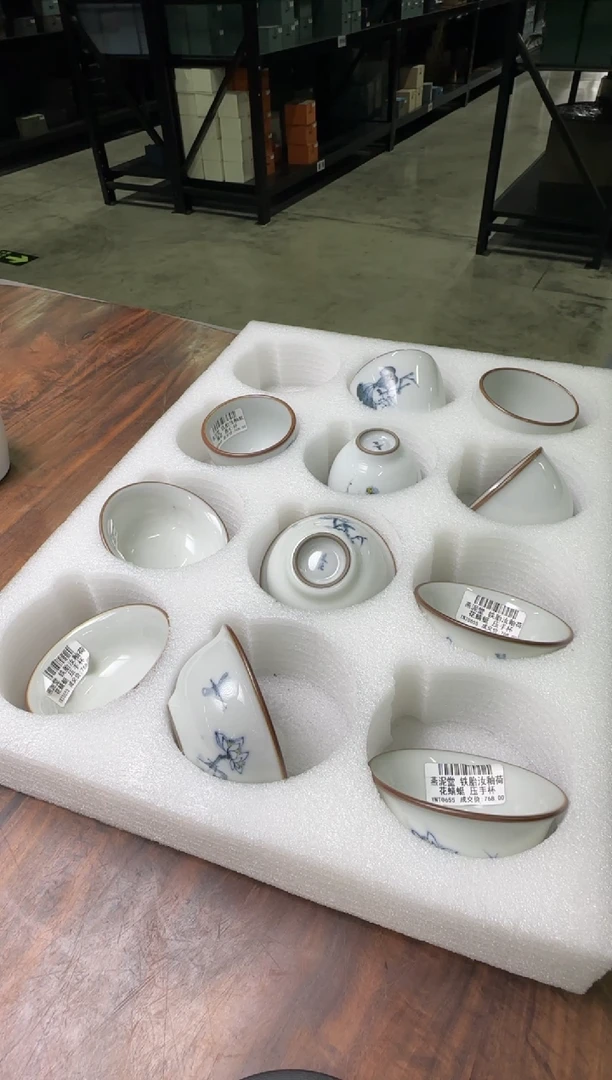 燕泥堂 铁胎汝釉 画片单杯（不挑）