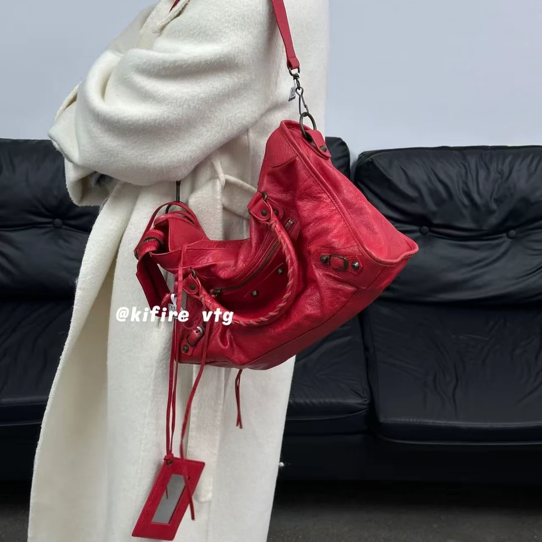 95新 Balenciaga/巴黎世家 【kifire】巴黎世家LeCity红色中号