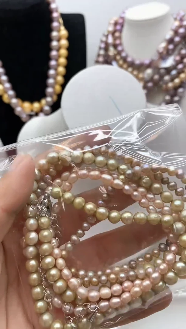 【闪购商品】淡水珍珠颈饰钛钢185