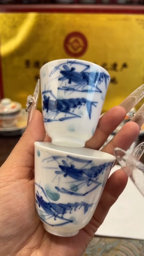 杯子瓷景德镇手工手绘陶瓷