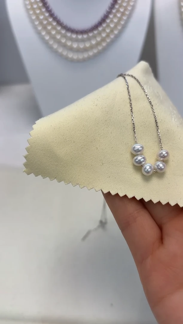 【闪购商品】淡水珍珠颈饰银S925镶嵌吊坠62