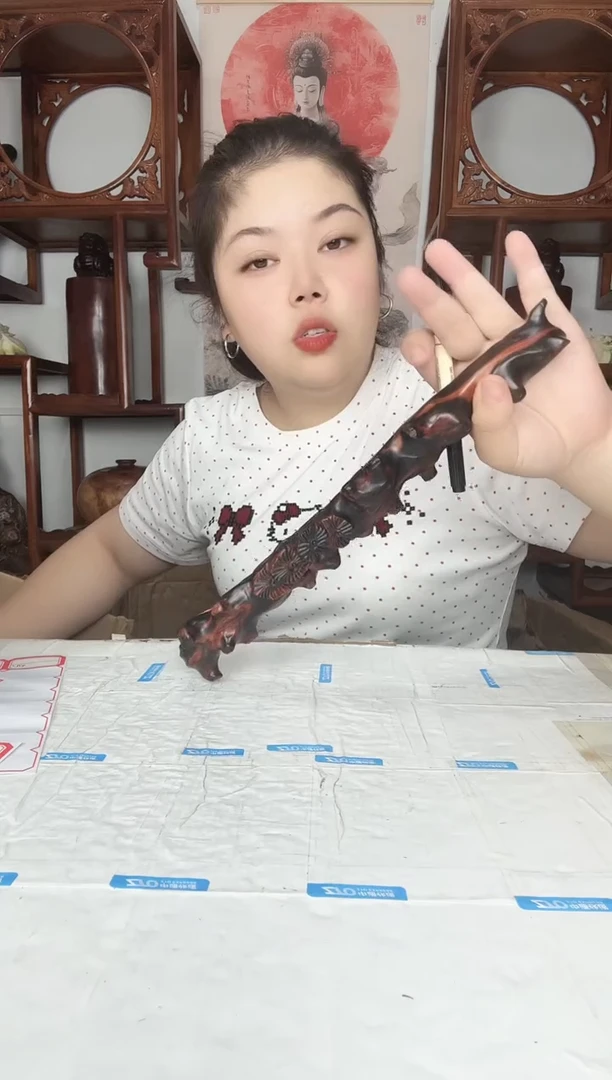非洲紫檀（红花梨）凄**豹25