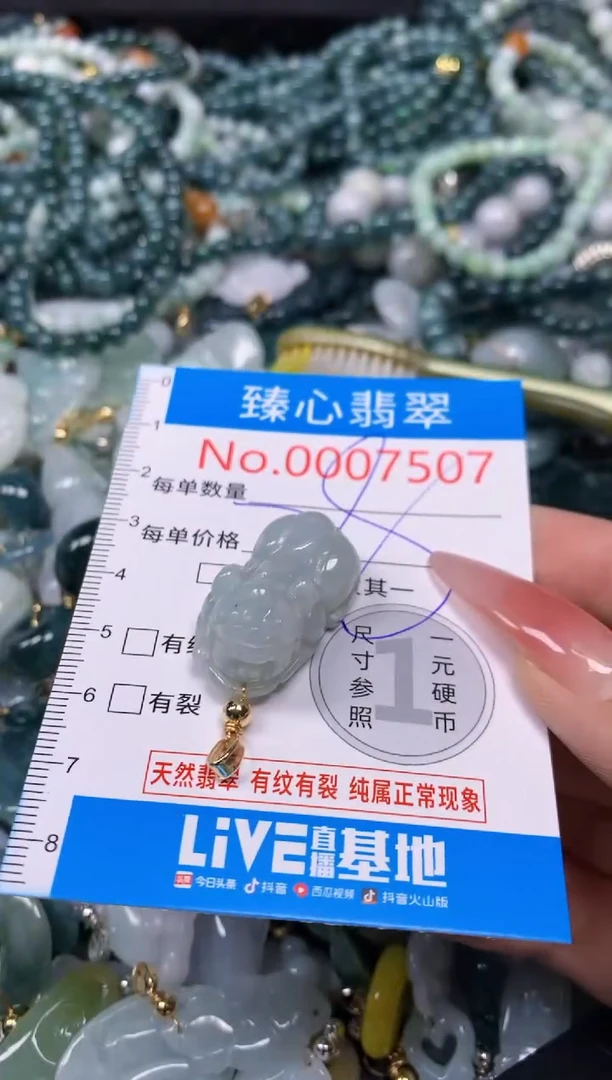 【闪购商品】翡翠颈饰未镶嵌含绳0007507