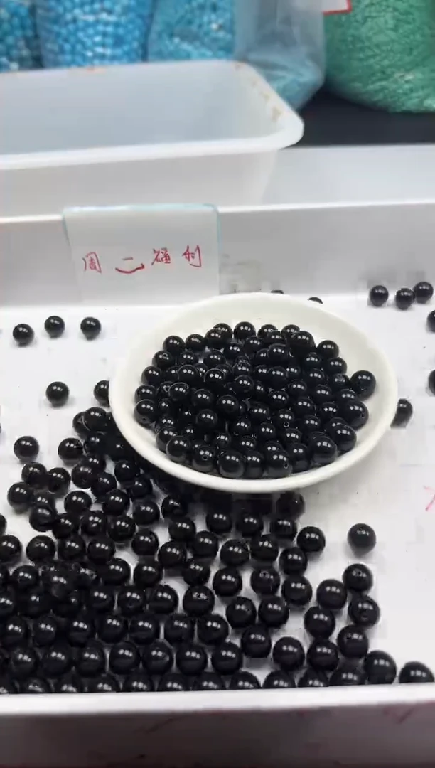 未镶嵌颈饰玛瑙/玉髓w547黑*曜石10mm*20颗