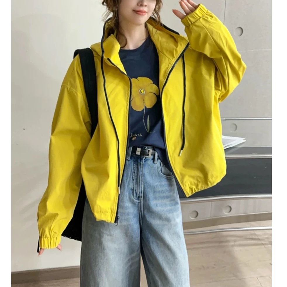 线下品质！连帽冲锋衣外套女欧洲站2025早春新款欧货女装