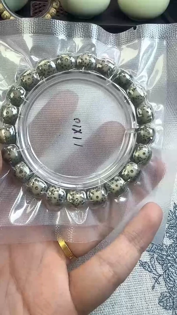 手串星月菩提80石玉料糯冰单圈11×10高透精工福利