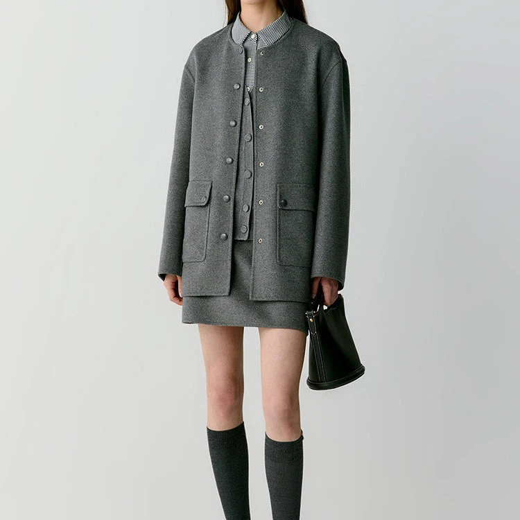 D【禾】羊毛双面呢一手长大衣