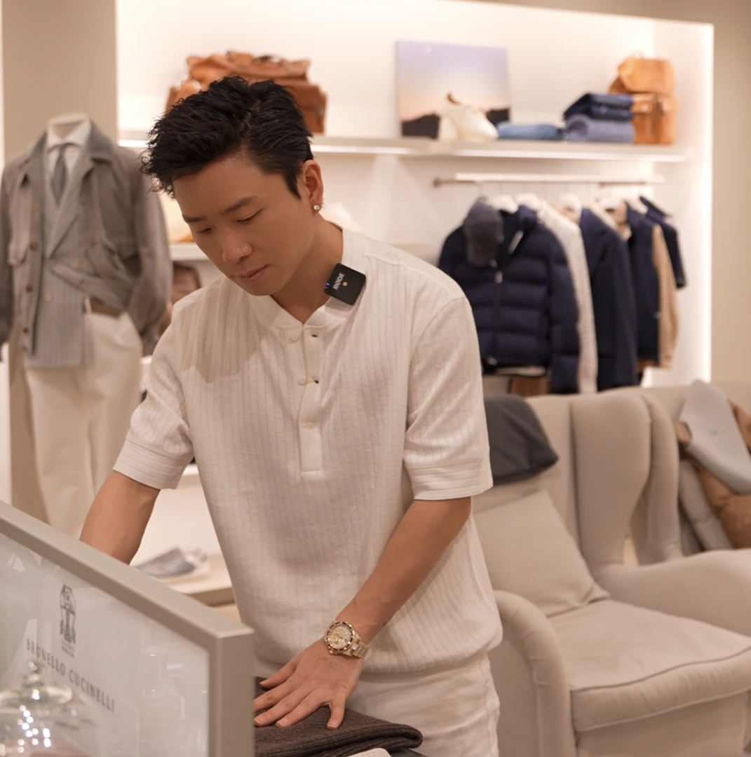 SEASON MARK新款亚麻混纺竖纹针织短袖时尚休闲百搭情侣款口袋T袖