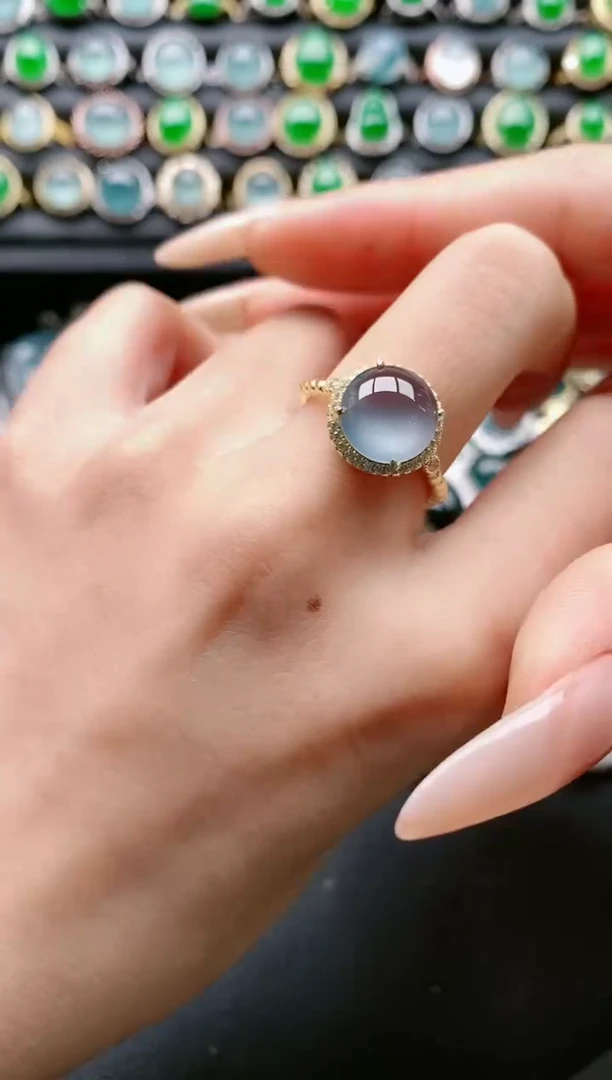 【闪购商品】翡翠戒指银S925镶嵌1111111