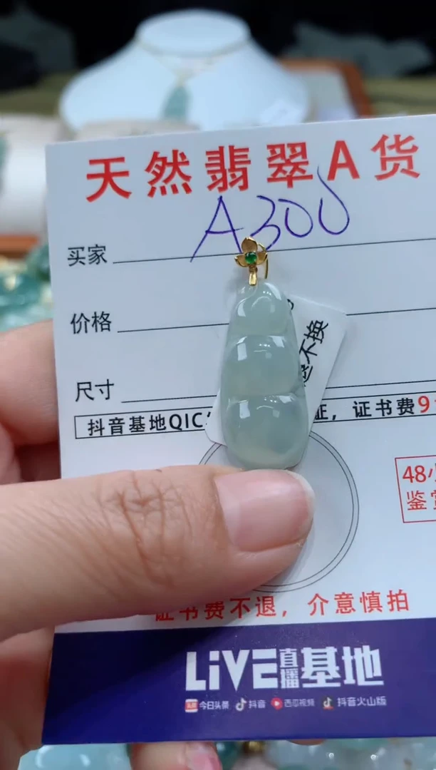 【闪购商品】翡翠颈饰未镶嵌天然A货翡翠挂件