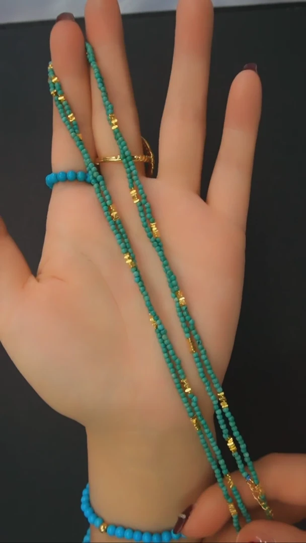 【闪购商品】绿松石项链银S925镶嵌发货一件