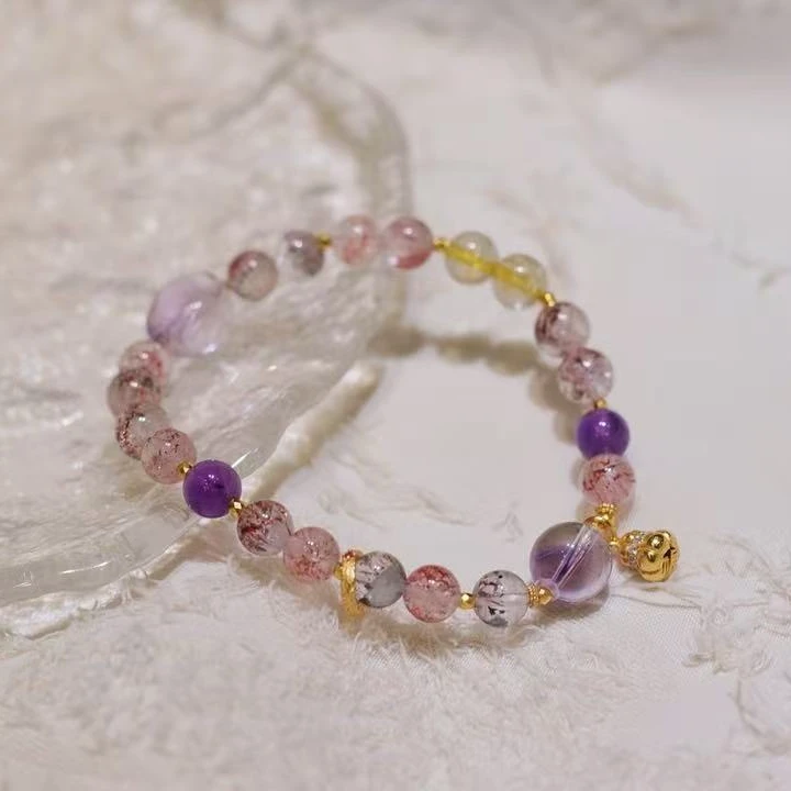 【昭愿】迷悟天然水晶超七s925银手链手串M25032502