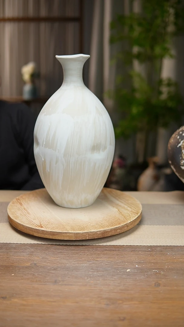 【闪购商品】陶瓷  花器诧寂白保龄球瓶瑕疵