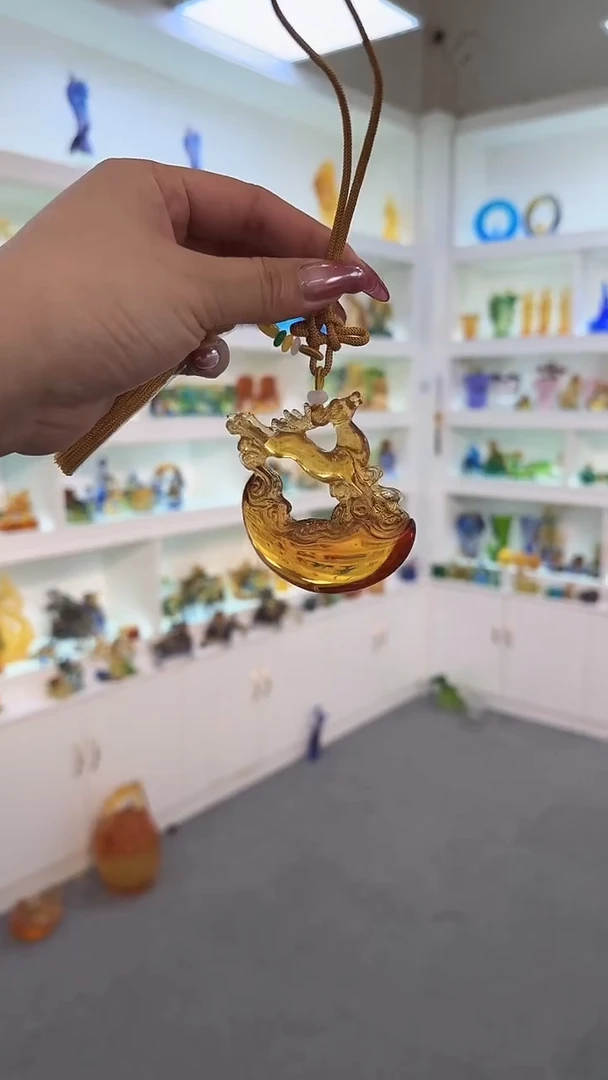 手工艺品琉璃鹿挂件