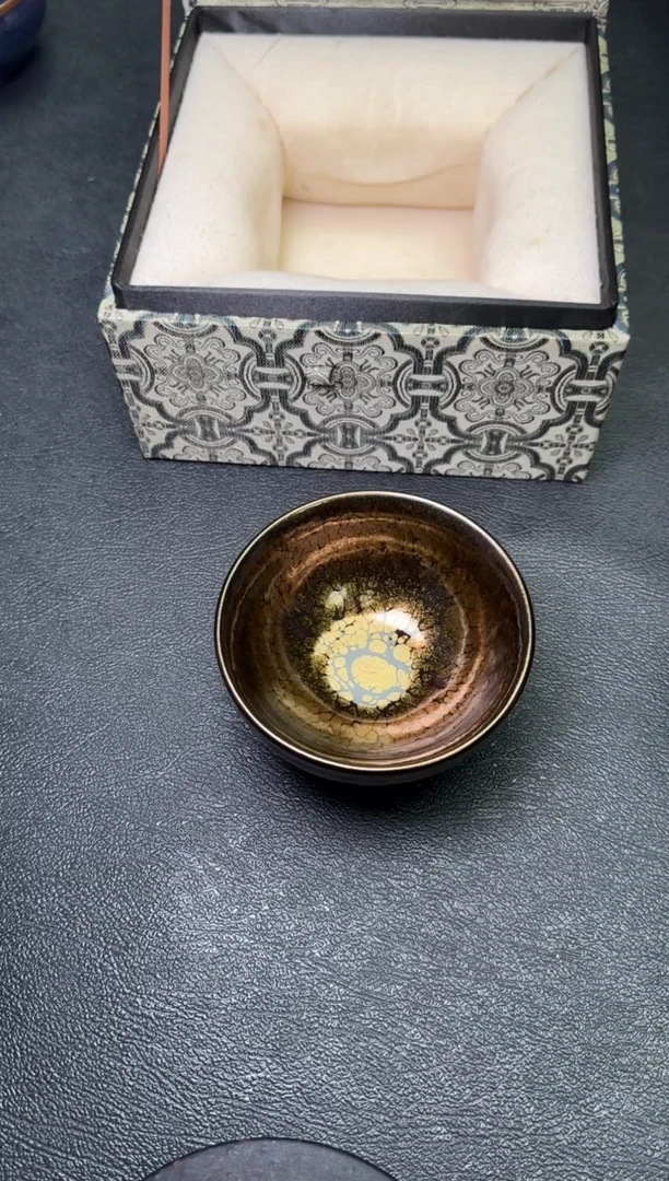 【闪购商品】茶盏78黄美金茗瓷茶器