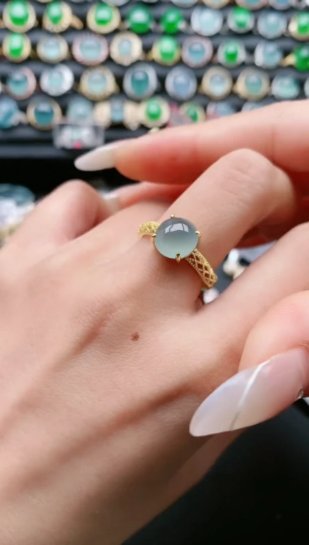 【闪购商品】翡翠戒指银S925镶嵌11111