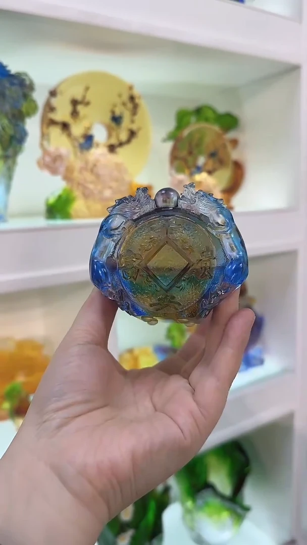 手工艺品琉璃双龙