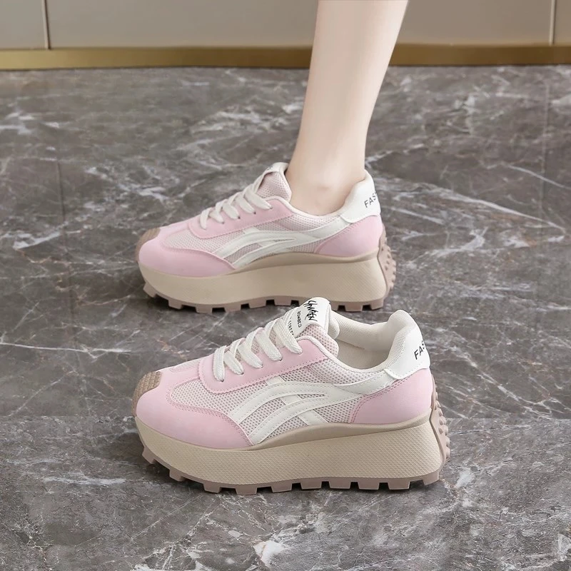 卓诗尼集团鞋柜老爹鞋女2025春季新款厚底增高软底休闲阿甘运动鞋