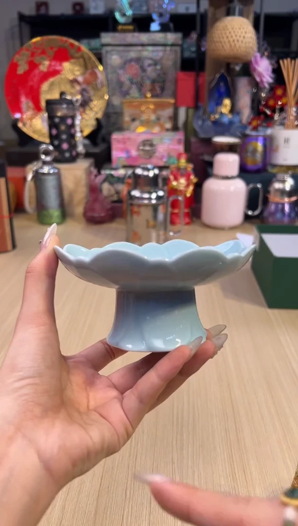 61天蓝高足果盘